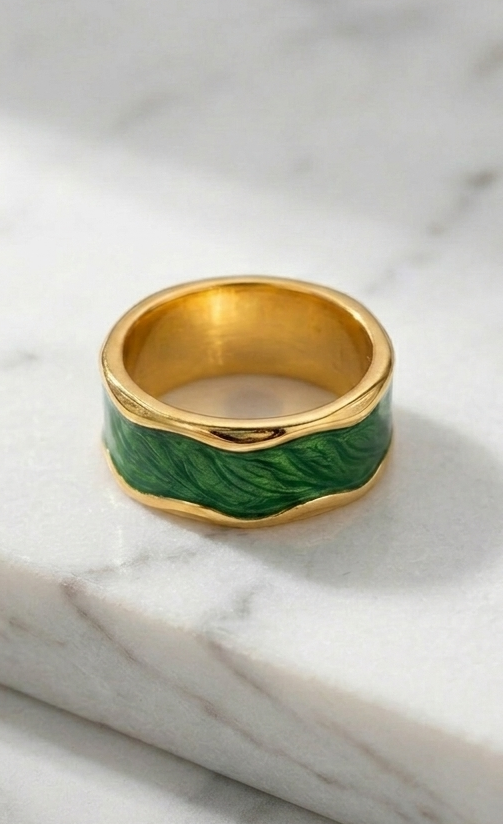 RSJ20E Verdian Grove Adjustable Ring -  18k Gold PVD plated 316  stainless steel - Anti tarnish