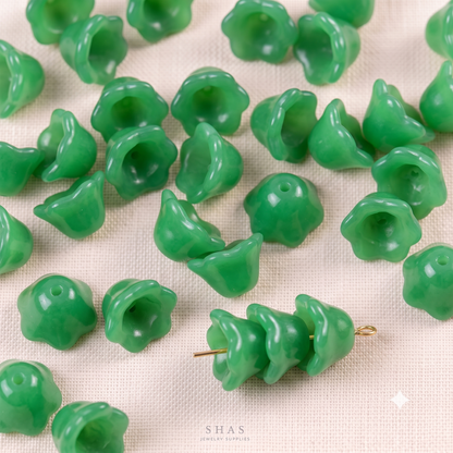 GB11 Floral Glass Bead ( 1 pc ) Lampwork Bead