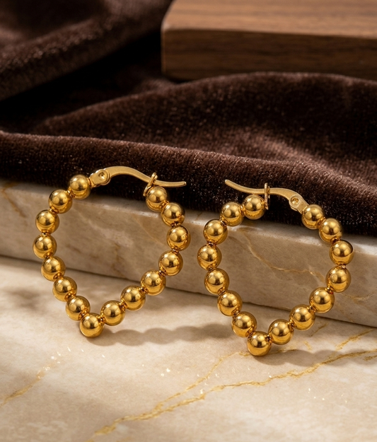 ESJ16F Earrings - 18k Gold PVD plated 316 stainless steel - Anti tarnish