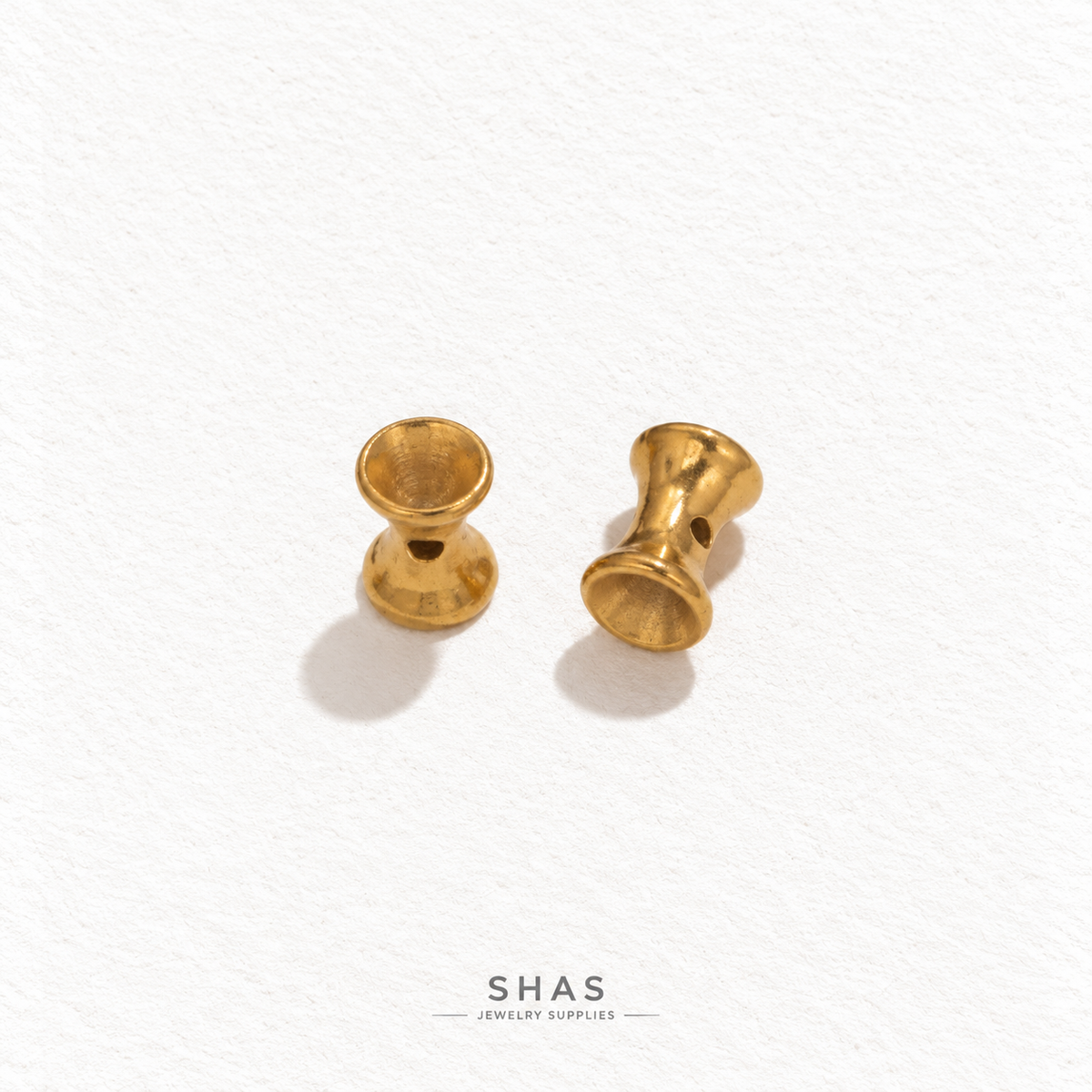 SSB28 Spool Spacer Bead Gold ( 1 pc ) PVD Plated
