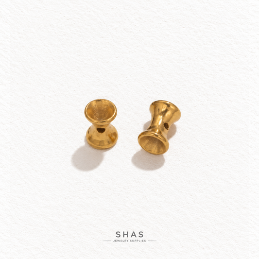 SSB28 Spool Spacer Bead Gold ( 1 pc ) PVD Plated