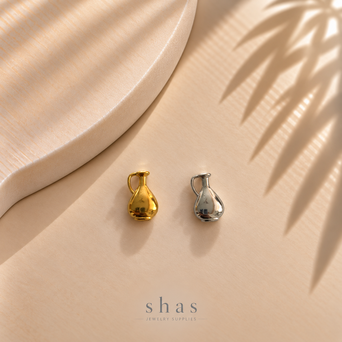 SC23X Vase Charm ( 1 pc ) PVD Plated