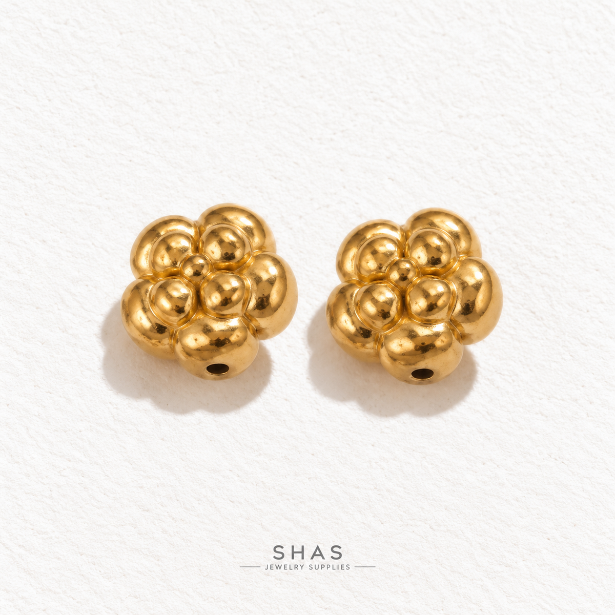 SSB29 Cluster Flower Spacer Bead ( 1 pc ) PVD Plated
