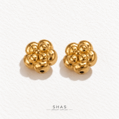 SSB29 Cluster Flower Spacer Bead ( 1 pc ) PVD Plated