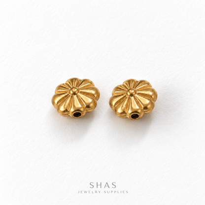 SSB34 Floral Spacer Bead ( 1 pc ) PVD Plated