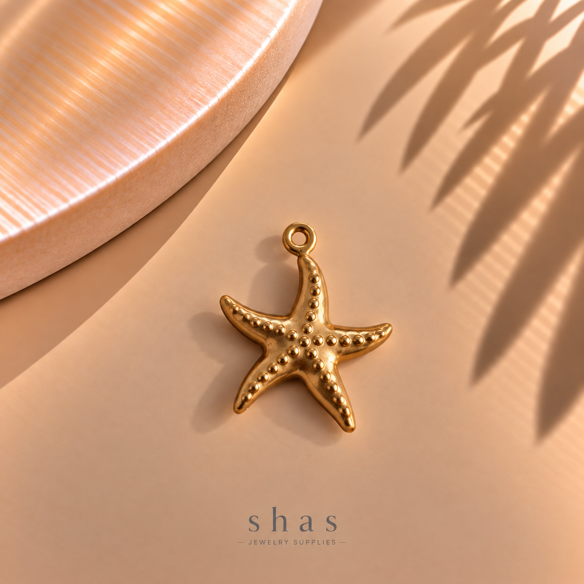 SC22Y Starfish Charm Gold ( 1 pc ) PVD Plated