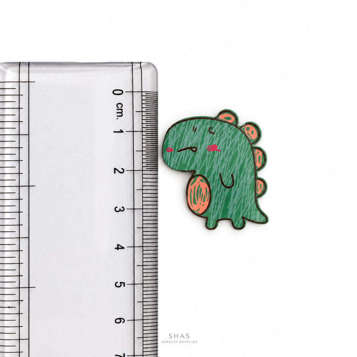 AB117C Kawaii Dino Acrylic Cabochon ( 1 pc )