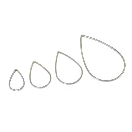 SC17E Teardrop Hollow bezel Silver PVD 316 Stainless steel ( 1 pc ) Anti tarnish