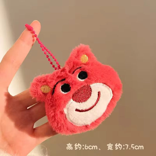 PK 129 Pink Bear 3D Plush Toy Keychain ( 1 pc ) Imported Premium Quality