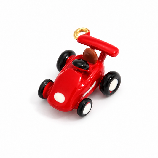 PC01O Race Car 3D Statement Charm - PVD plated ( 1 pc ) Premium Collectible | Anti tarnish