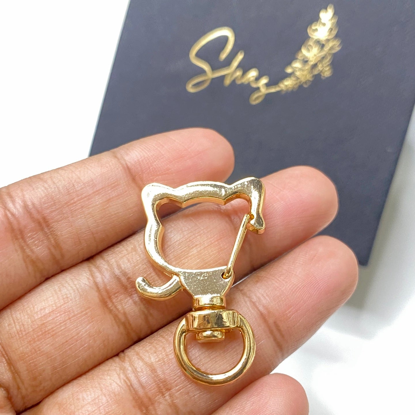 SS 378 Gold dog keychain clasp ( 1 pc ) High quality