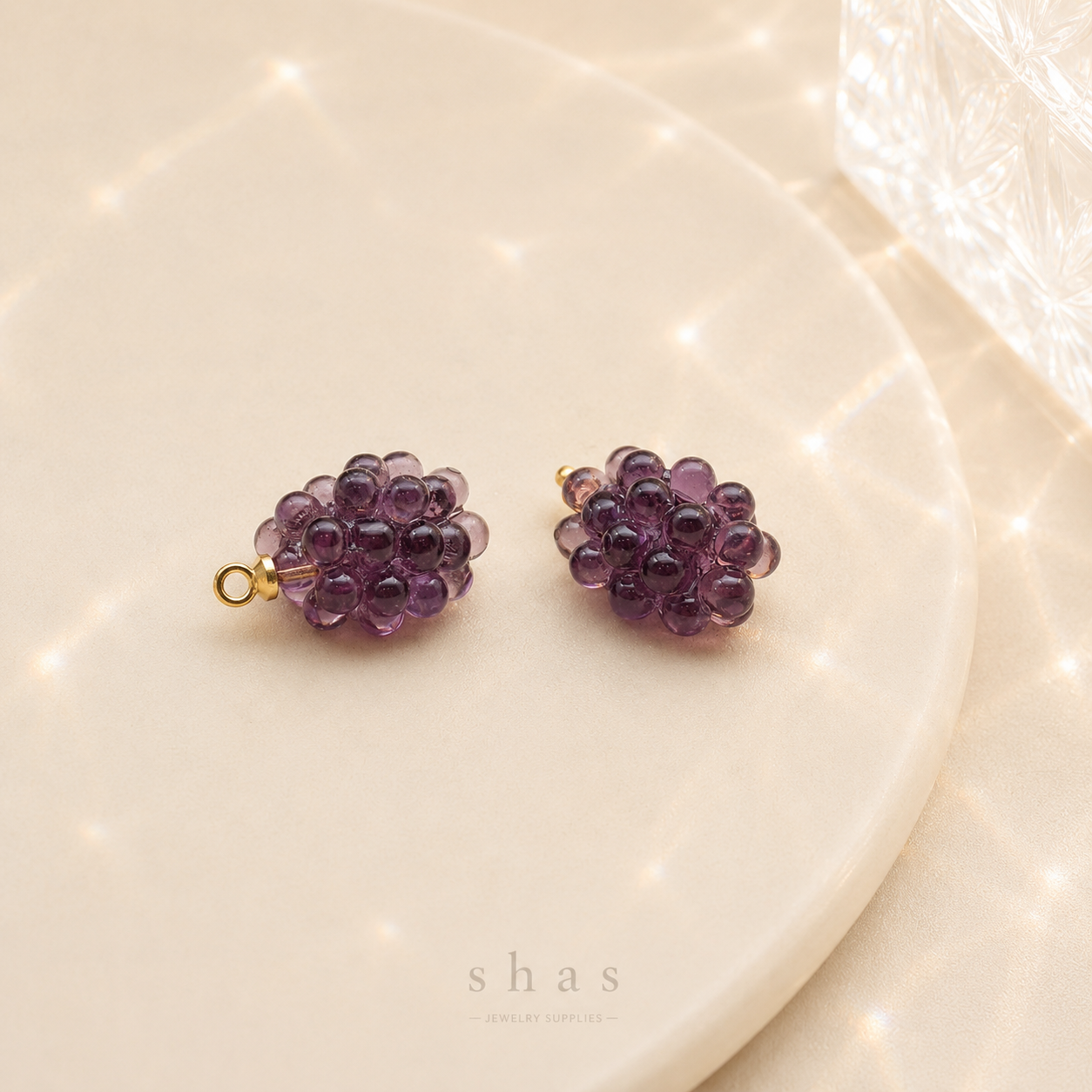 GPC15D Purple Grape charm ( 1 pc ) Anti tarnish