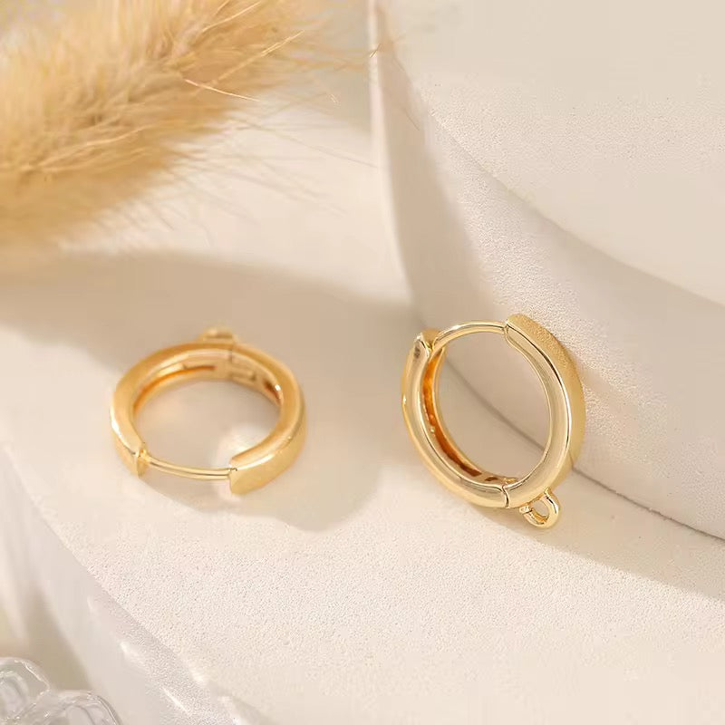 SS 3215 Thick Hoop 18k gold plated( 2 pc ) Anti tarnish