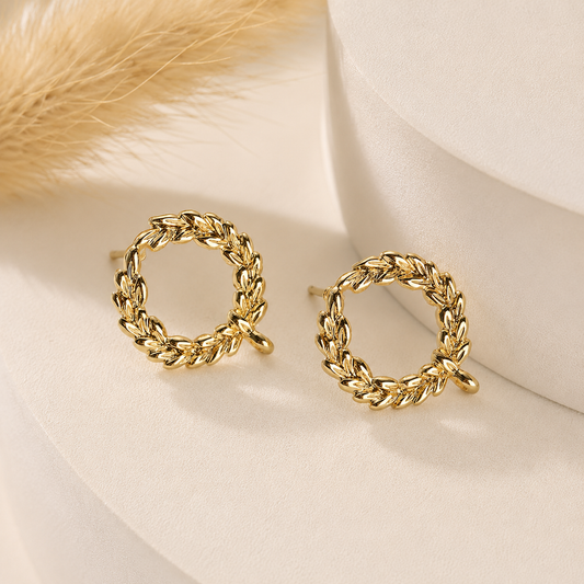 SS 3217 Floral Stud 18k gold plated( 2 pc ) Anti tarnish