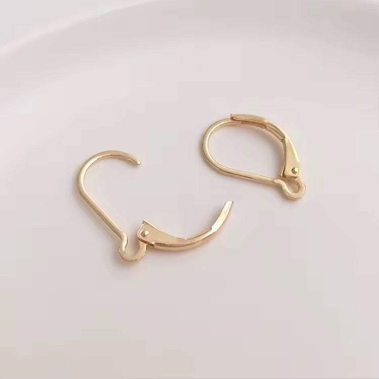 SS 1177 French Leverback Earring Hook 14k gold plated ( 2 pc ) - anti tarnish