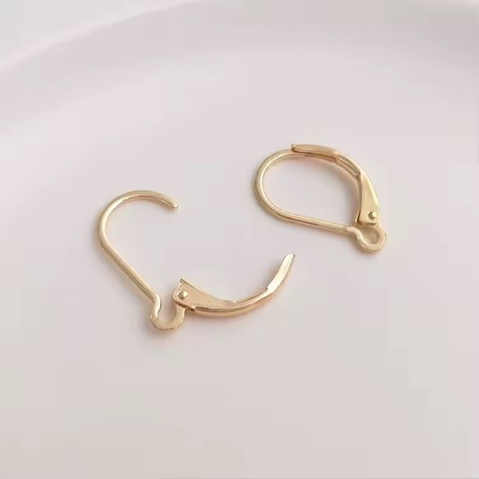 SS 1177 French Leverback Earring Hook 14k gold plated ( 2 pc ) - anti tarnish
