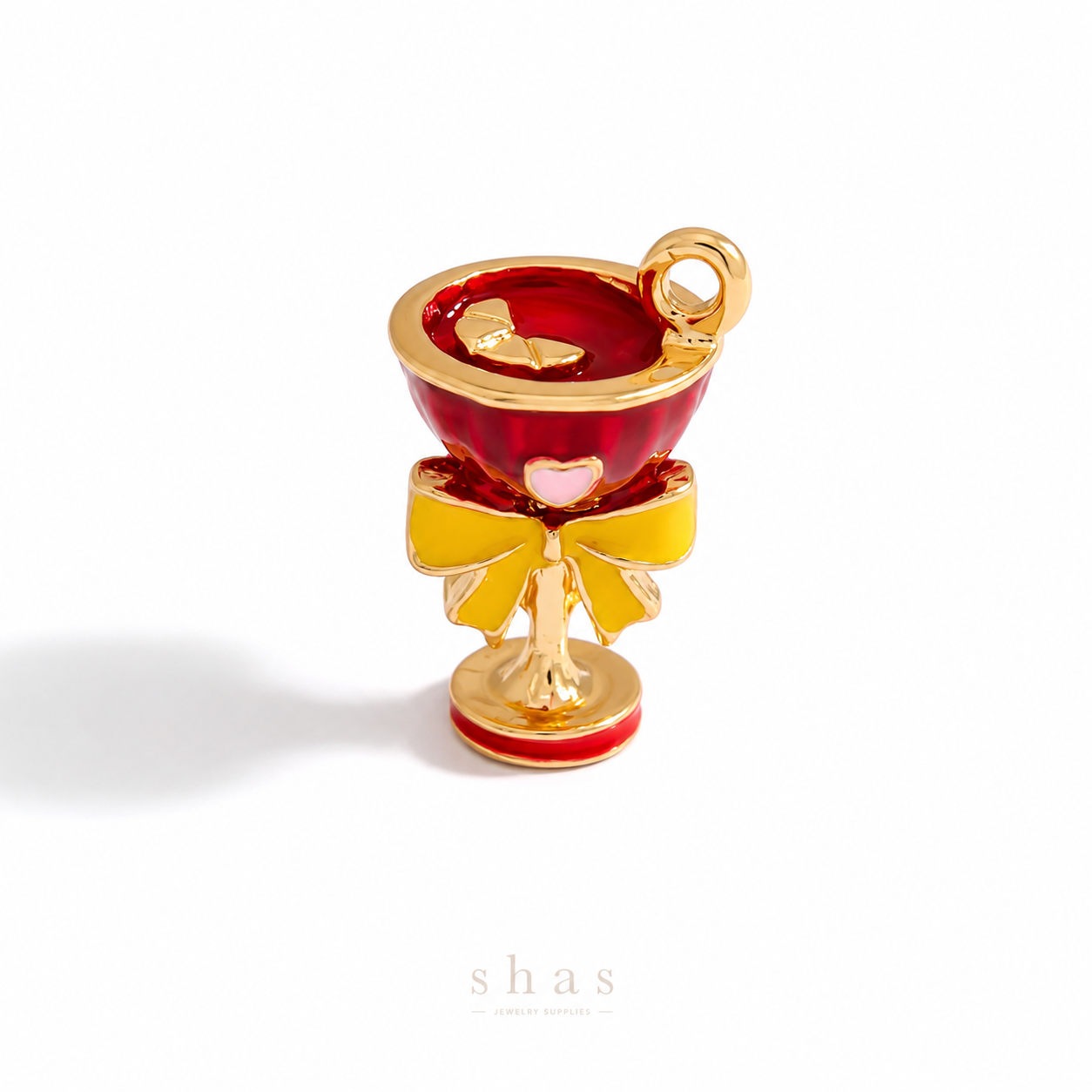 PC02D Champagne 3D Statement Charm - PVD plated ( 1 pc ) Premium Collectible | Anti tarnish