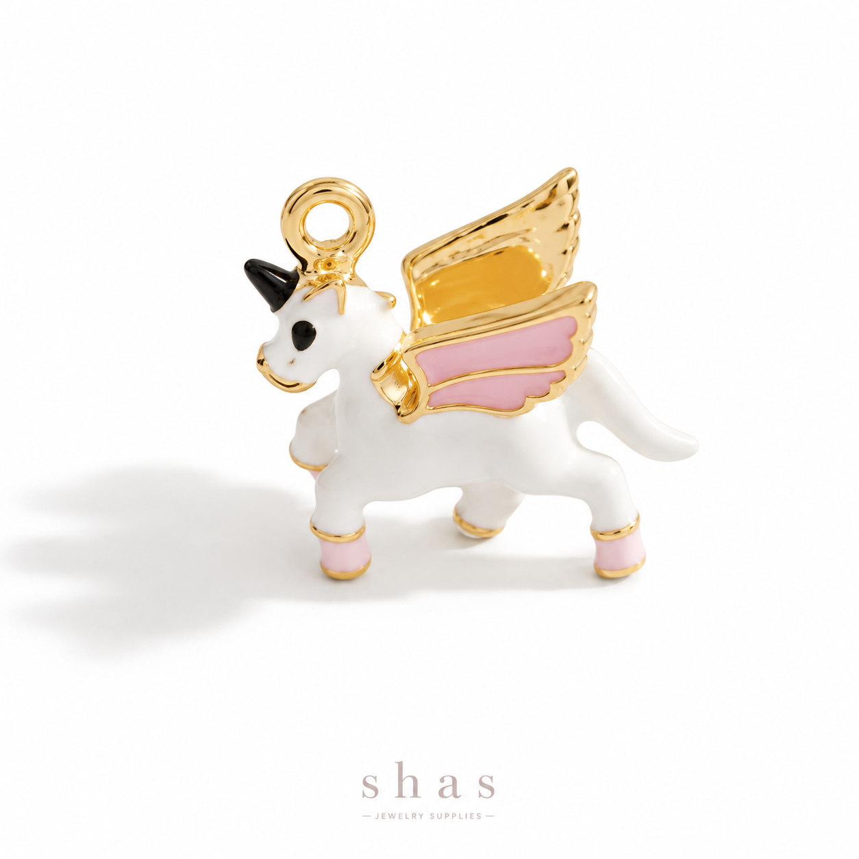 PC02L Unicorn 3D Statement Charm - PVD plated ( 1 pc ) Premium Collectible | Anti tarnish