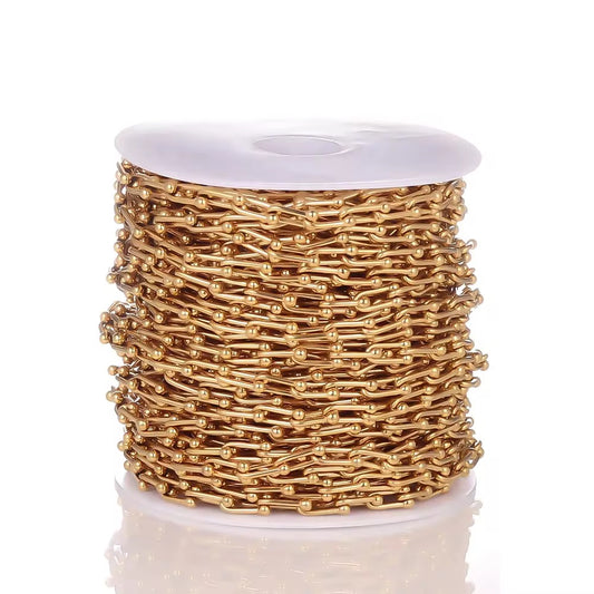 CN 15 Chunky Gold Stainless steel chain - per feet - Anti tarnish