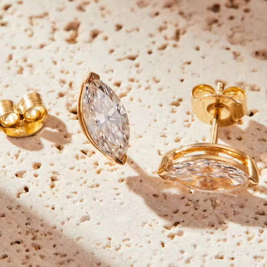 SJ 422 Minimalist Zircon Stud Earring - Premium 18k Gold PVD plated stainless steel - Anti tarnish - Wholesale