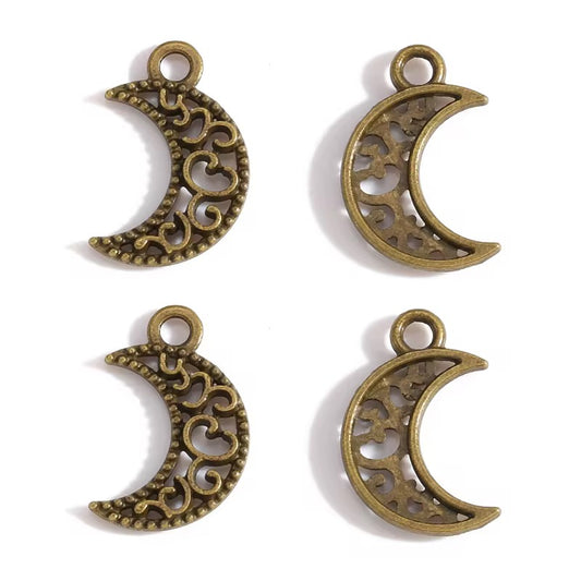 BBB 309 (a) Antique Moon Metal charm ( 1 pc ) High quality Alloy ( 18:12 mm )