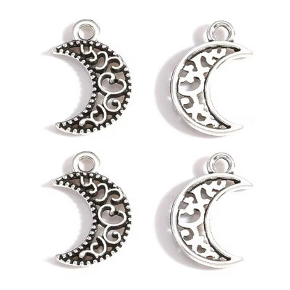 BBB 309 (b) Silver Moon Metal charm ( 1 pc ) High quality Alloy ( 18:12 mm )