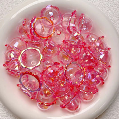 AB03 Bell Transparent Luminous Bead ( 1 pc ) UV Plated Acrylic ( 24:15 mm )