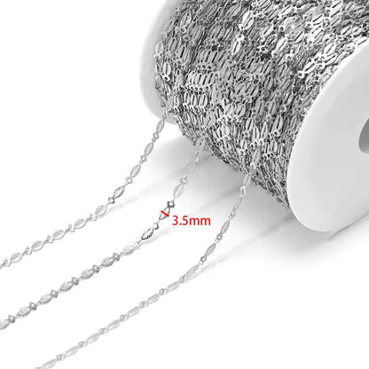 CN 423 Oval Fish Chain Silver PVD 316 Stainless steel ( 1 feet ) Anti tarnish