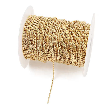 CN 424 Bead Chain 18K Gold PVD 316 Stainless steel ( 1 feet ) Anti tarnish