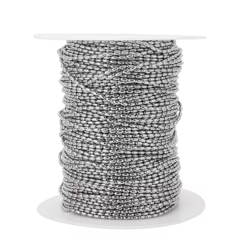 CN 425 Bead Chain Silver PVD 316 Stainless steel ( 1 feet ) Anti tarnish