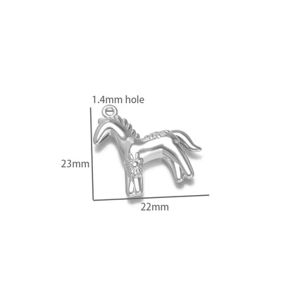 SC17O Horse charm ( 1 pc ) 18k Gold PVD & Silver