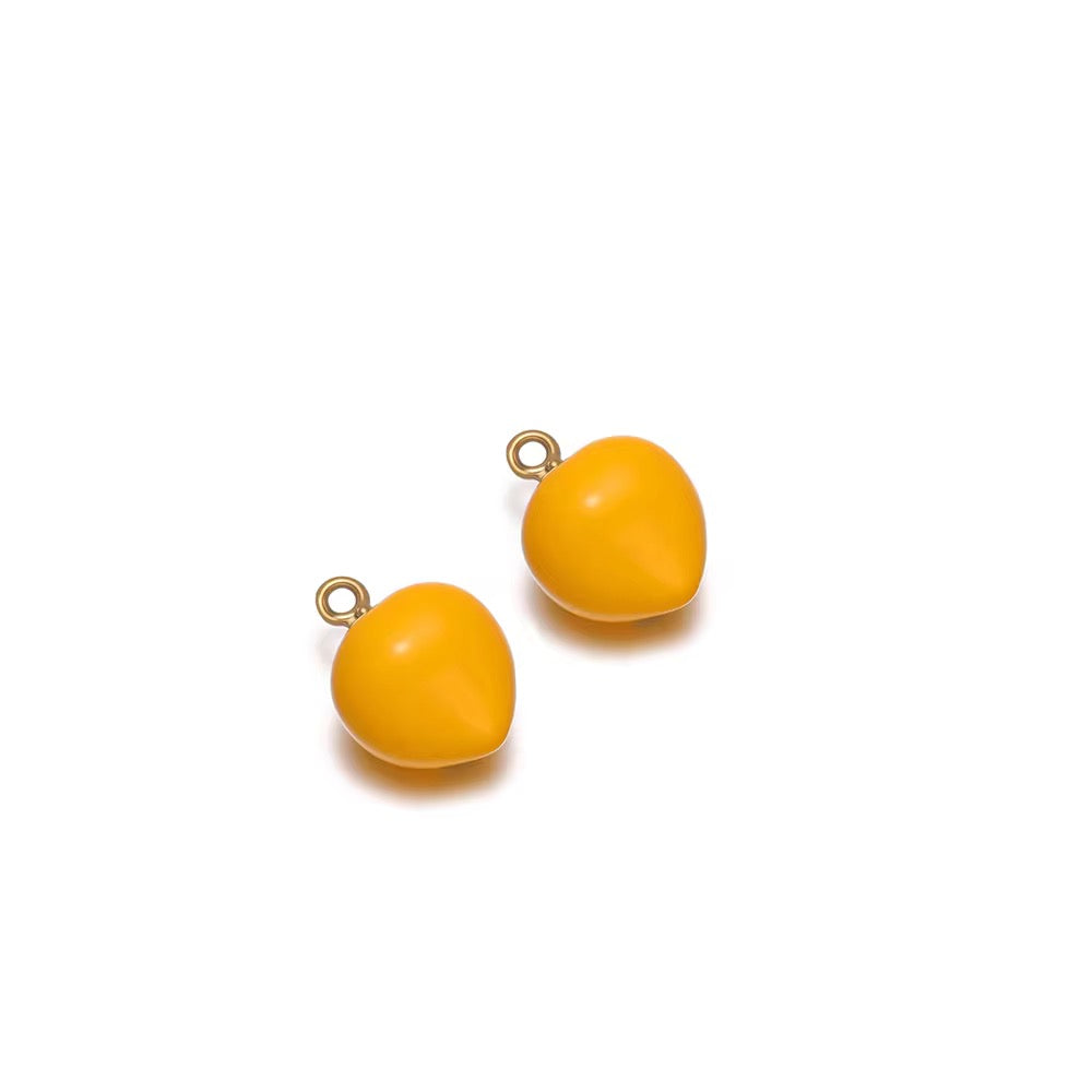 SC17W Peach 3D charm ( 1 pc ) 18k Gold PVD