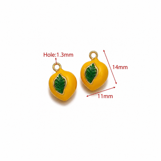 SC17W Peach 3D charm ( 1 pc ) 18k Gold PVD