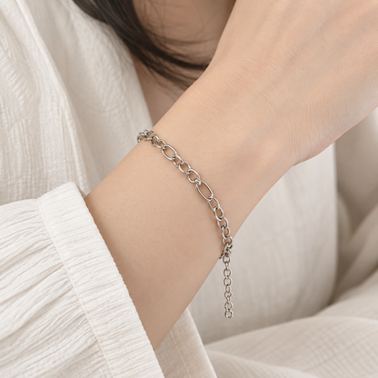 MEJ05I Bracelet- Silver PVD plated