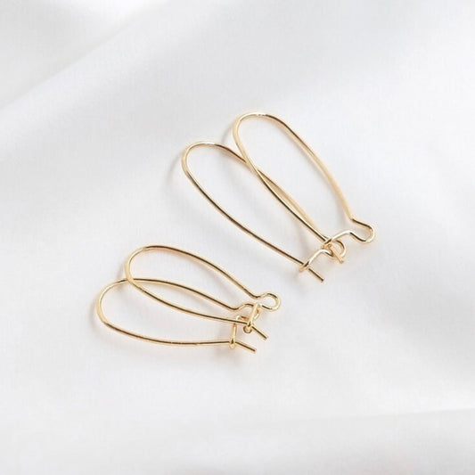 GP 686 kidney hook gold plated ( 2 pc ) anti tarnish