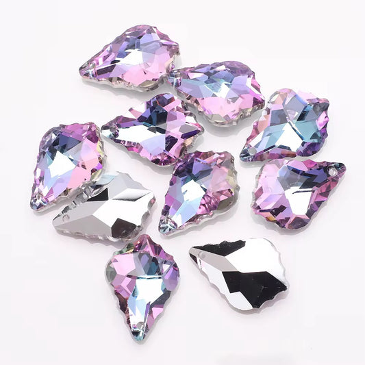 BBB 78 (e) Bluish purple Baroque Crystal glass beads ( 1 pc )