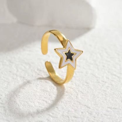 RSJ04G Heart Ring adjustable -18k Gold PVD plated 316 stainless steel - Anti tarnish