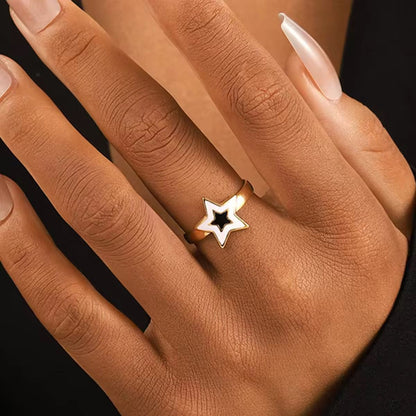 RSJ04G Heart Ring adjustable -18k Gold PVD plated 316 stainless steel - Anti tarnish