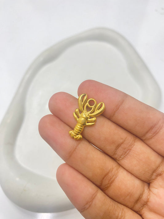 SS 2625 Scorpion Enamel charm 18k Gold plated stainless steel ( 1 piece ) Anti tarnish