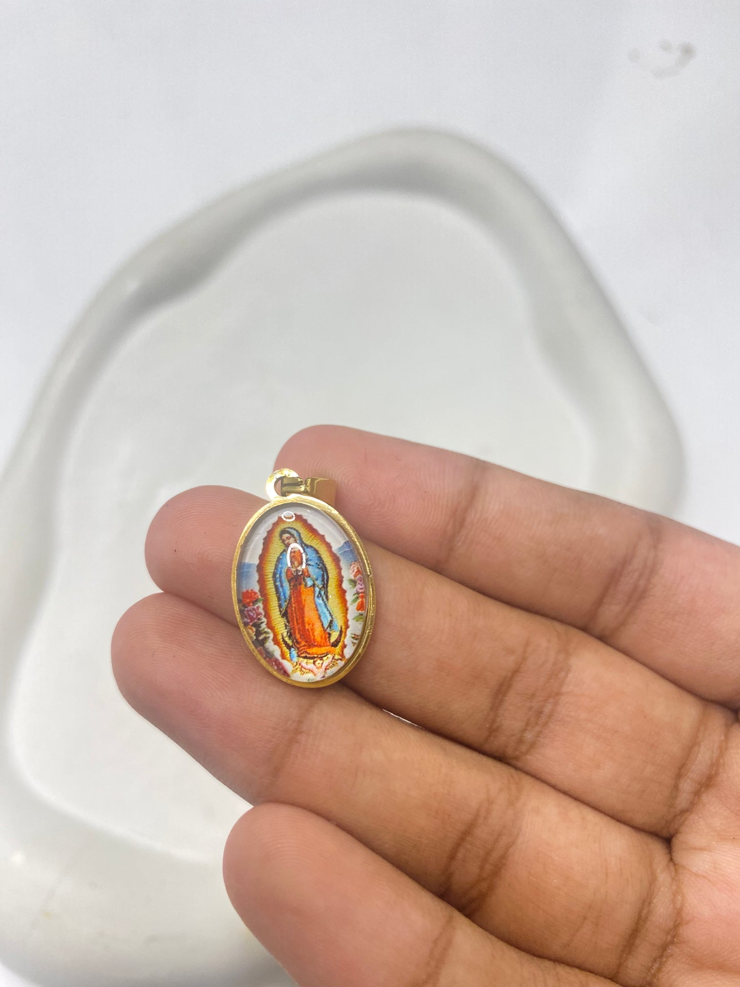 SS 2635 Jesus Enamel charm 18k Gold plated stainless steel ( 1 piece ) Anti tarnish