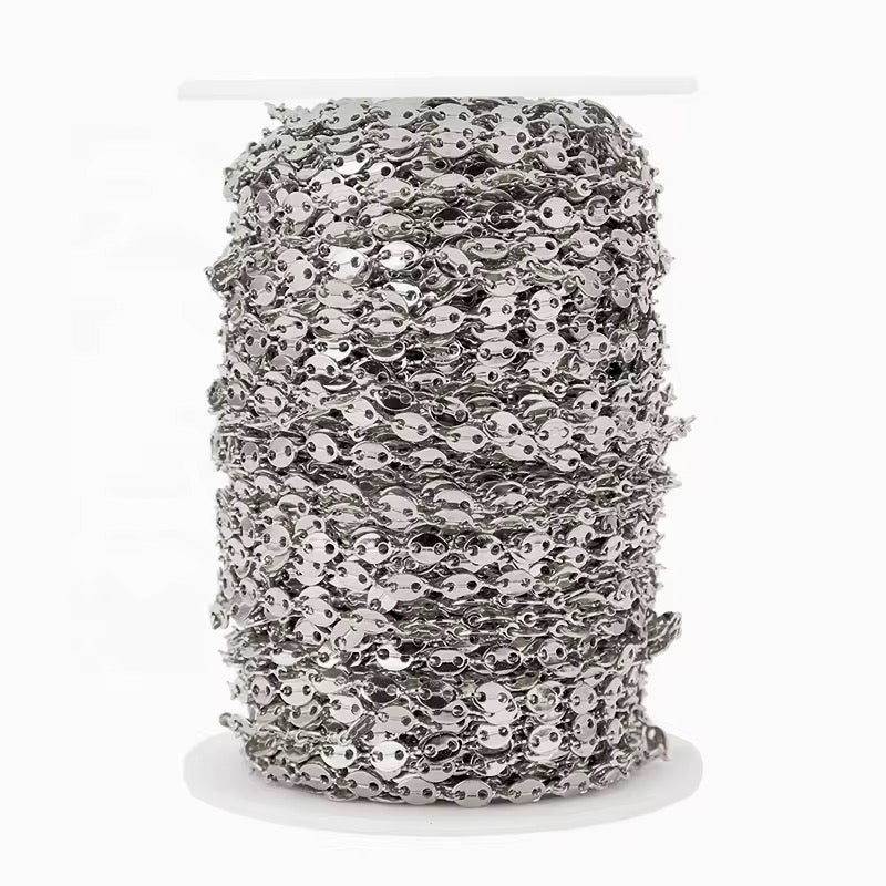 CN 430 Oval Link Chain ( 1 feet ) Silver plated