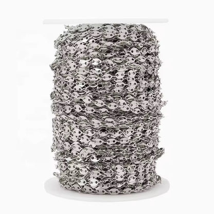 CN 430 Oval Link Chain ( 1 feet ) Silver plated