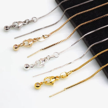 RC 13 14k Gold plated box ready chain with needle ( 1 pc ) Anti tarnish