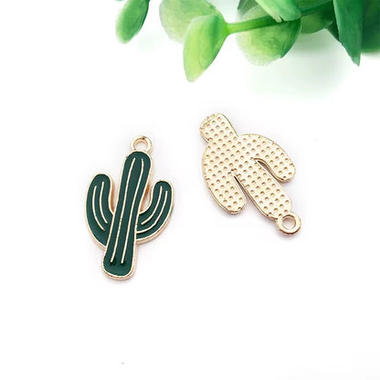 SS 1259 Cactus enamel charm ( 1 pc ) High quality shine ( 26:15 mm )