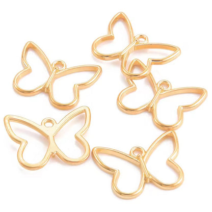 SS 2655 KC gold Butterfly alloy bezel ( 1 pc ) tarnish resistant