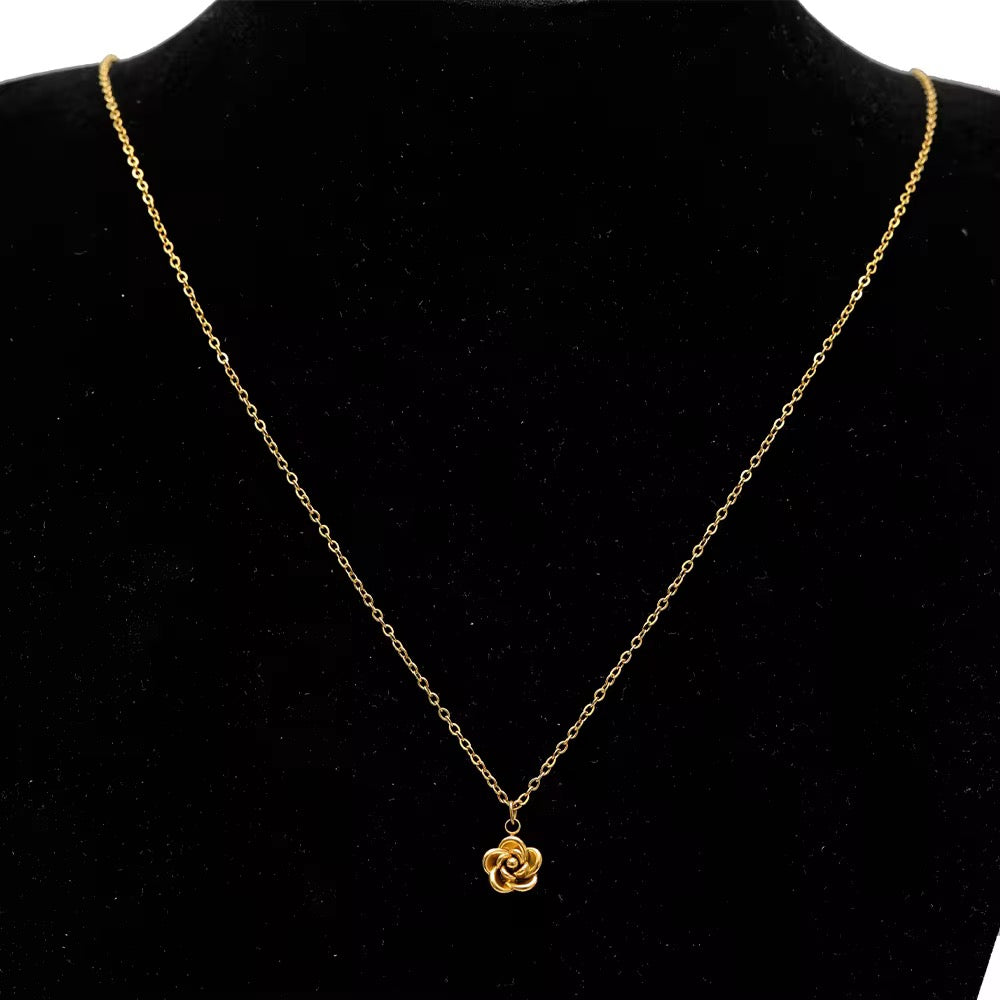 SS 2731 Rose Charm 18k Gold plated 316 stainless steel ( 1 pc ) Anti tarnish