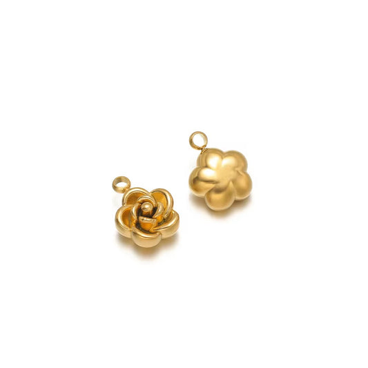 SS 2731 Rose Charm 18k Gold plated 316 stainless steel ( 1 pc ) Anti tarnish
