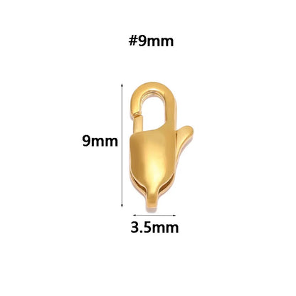 SS 2022 Lobster clasp 18k gold PVD plated 316 stainless steel ( 1 pc ) anti tarnish