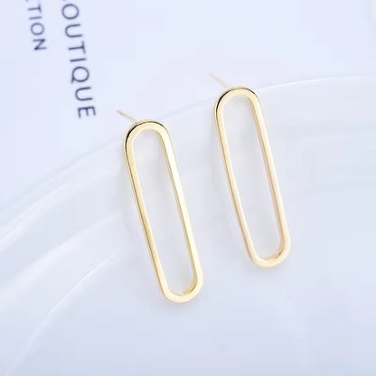 SS 1298 Oval Gold plated stud ( 2 pc ) Anti tarnish