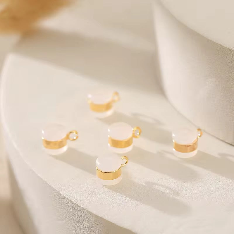 SS 1301 Silicone Stopper with Loop - Gold plated ( 1 pc ) Anti tarnish